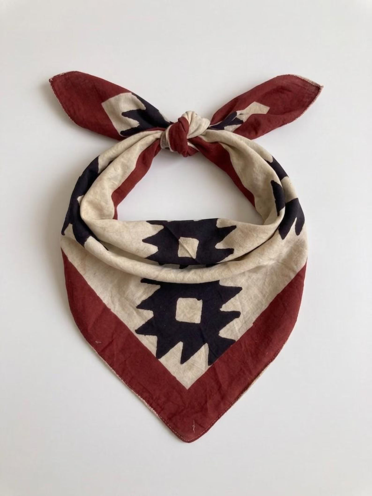 Bandana en coton imprimé à la main à motifs cachemire