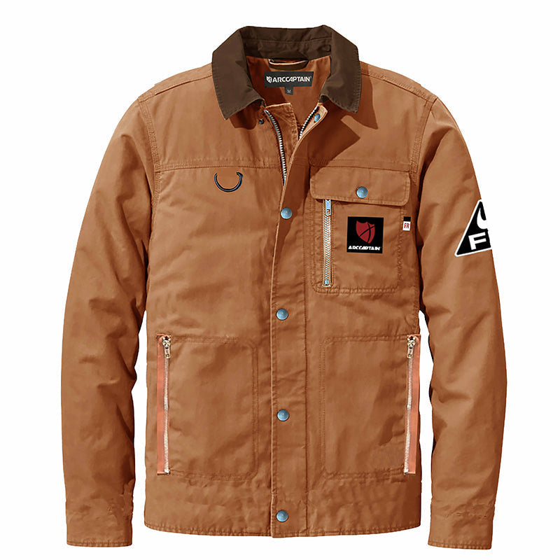 100% Cotton Flame Resistant Welding Jacket Khaki Welding Coat