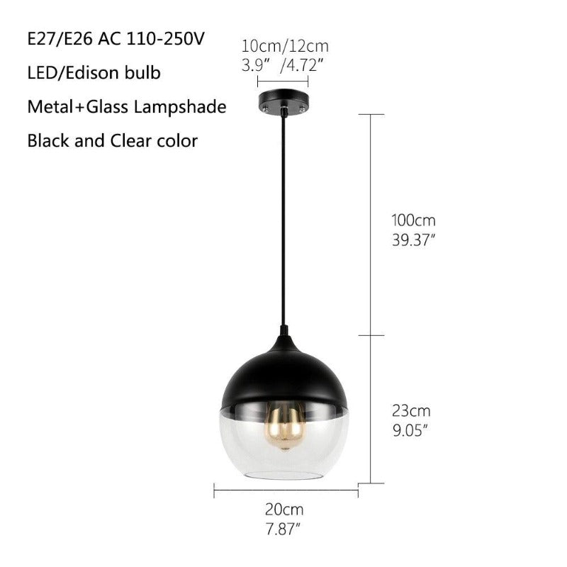Nordic Glass Pendant Lamp