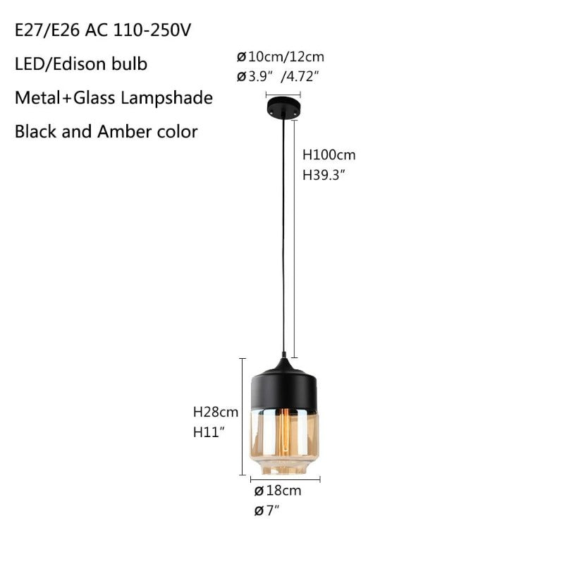 Nordic Glass Pendant Lamp