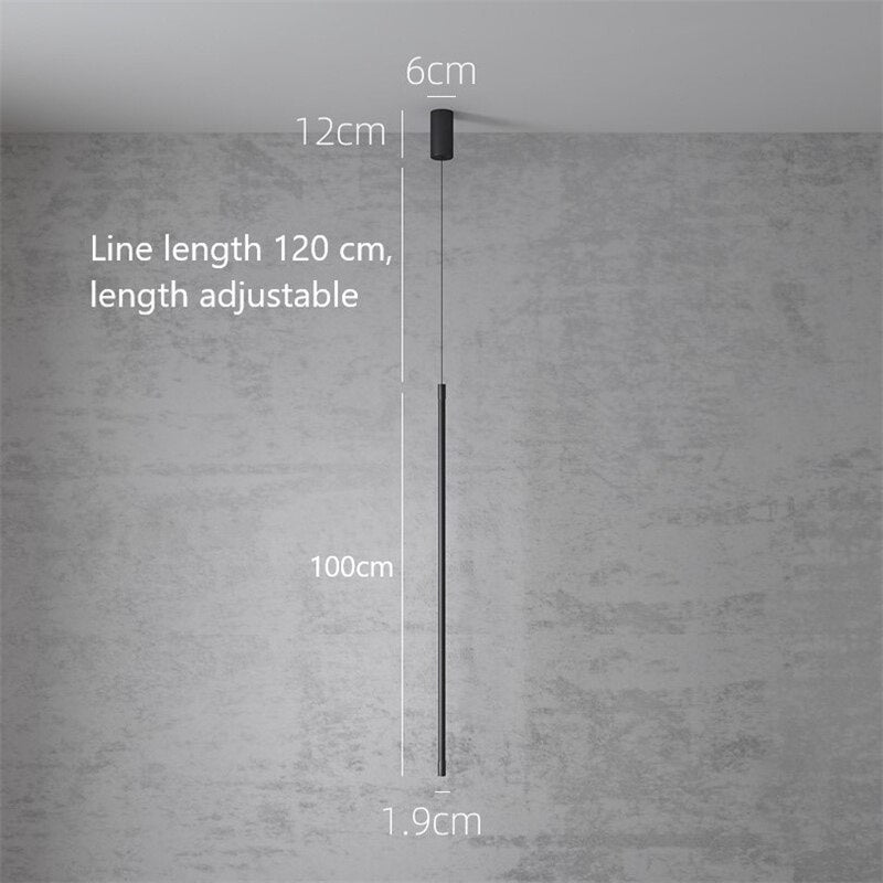 Minimalist Slender Hanging Light