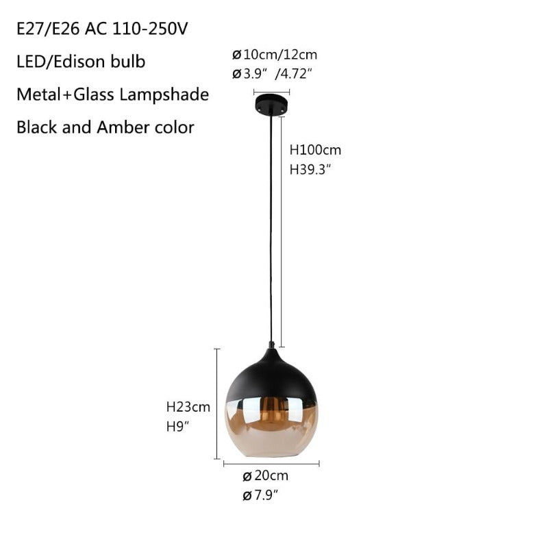 Nordic Glass Pendant Lamp