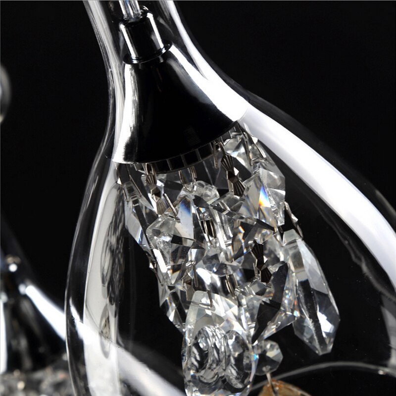Wine Glass Crystal Pendant Light