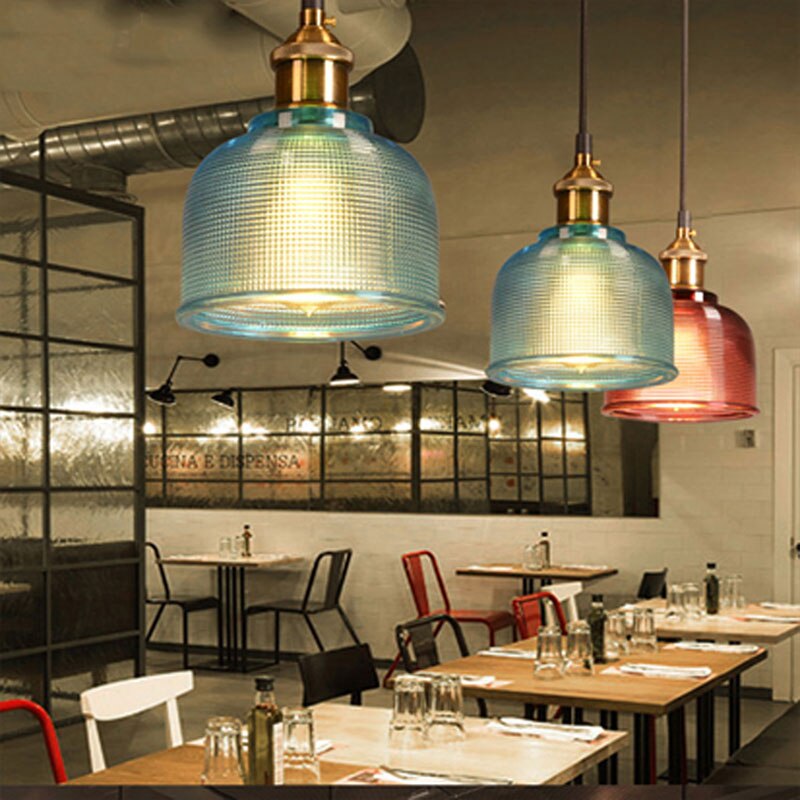 European Colour Glass Pendant Light