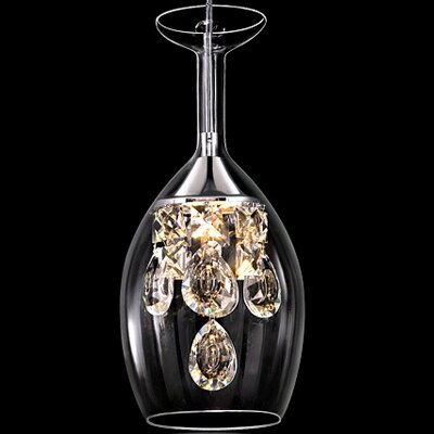 Wine Glass Crystal Pendant Light